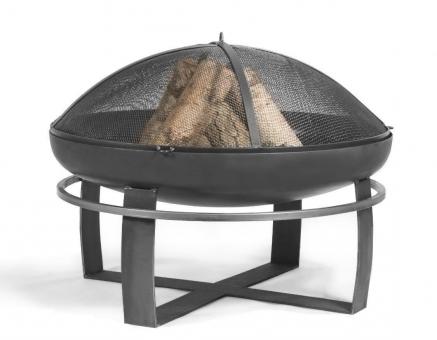 Feuerschale CookKing Viking aus Stahl | rund | 60cm | mit Funkenschutzdeckel 60cm | mit Funkenschutzdeckel