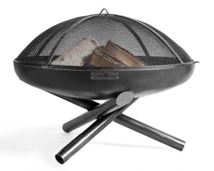Feuerschale CookKing Indiana aus Stahl | rund | 80cm | mit Funkenschutzdeckel 80cm | mit Funkenschutzdeckel