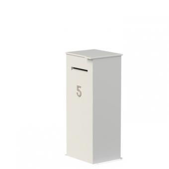 Briefkasten ADEZZ Case mit Paketfach | aus Aluminium | weiß 