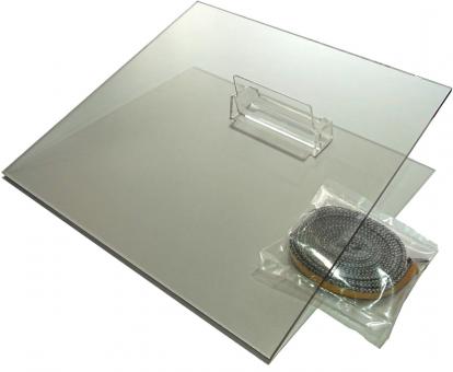 Kaminscheibe SENDEO SCHOTT ROBAX Glaskeramik | 320 x 320 mm | Stärke 4 mm 4mm | 320x320mm