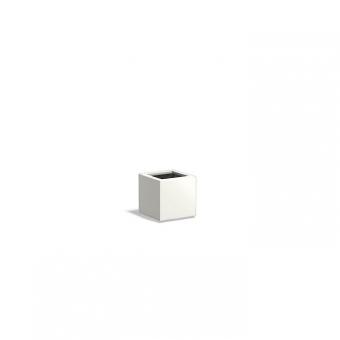 Pflanzkübel ADEZZ CARREZ quadratisch | aus Aluminium | Weiss | 40 x 40 x 40 cm Weiss (RAL 9016) | 40x40x40cm
