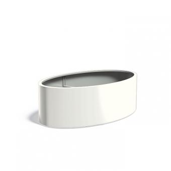 Pflanzkübel ADEZZ Ellipse oval | aus Aluminium | Weiss | 200 x 120 x 60 cm Weiss (RAL 9016) | 200x120x60cm