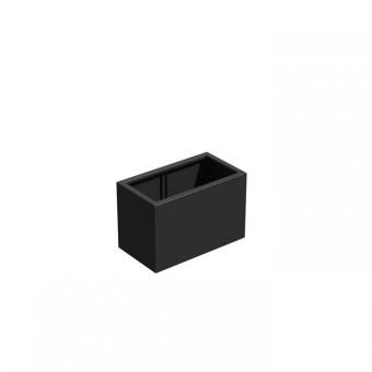 Pflanzkübel ADEZZ CARREZ rechteckig | aus Aluminium schwarzgrau 90 x 50 x 60 cm schwarzgrau | 90x50x60cm
