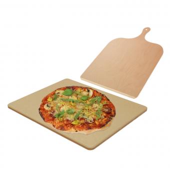 Pizzastein SENDEO aus Cordierit | Set mit Pizzaschieber 